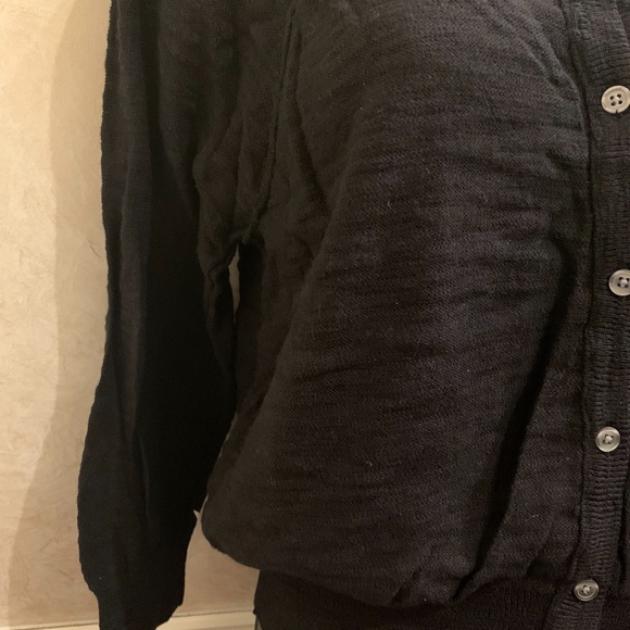 Black Knit Button Shirt - Picture 2 of 2